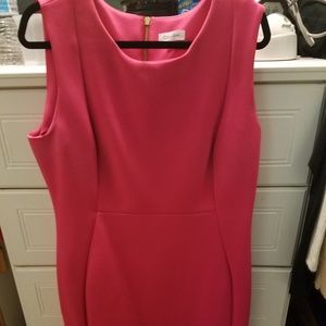Calvin Klein Neoprene Hot Pink Dress SZ16